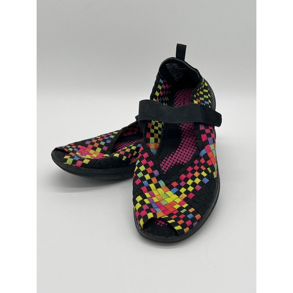 Croft & Barrow Womens Memory Foam Colorful Woven Slip-On Shoes Size 6.5